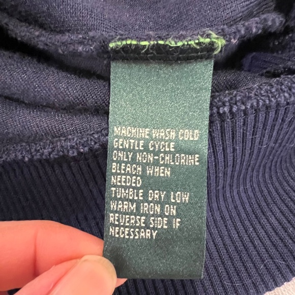 Lauren Ralph Lauren Velour Velvet Jacket Womens Large Blue Gold Buttons Comfy - Picture 7 of 10